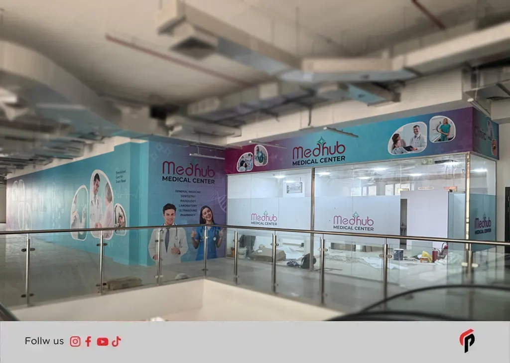 vinyl branding , wall branding